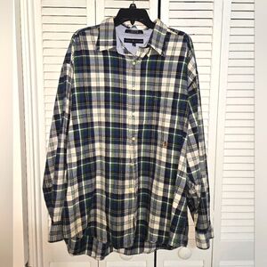 Tommy Hilfiger Men's XXL  Plaid Button Down Shirt